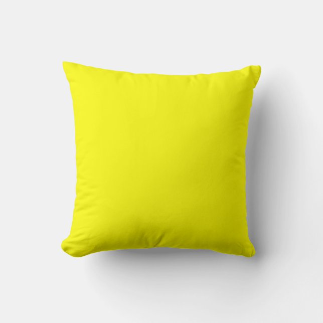Coussin Couleur uni jaune néon (Recto)