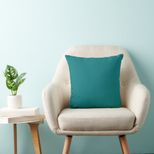 Coussin Couleur uni profond Aqua turquoise