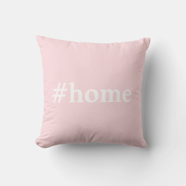 Coussin Couleur uni rose pâle #Accueil (Recto)