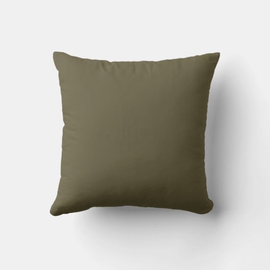 Coussin Couleur uni vert olive (Verso)