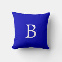 Couleur unie bleu cobalt avec monogramme