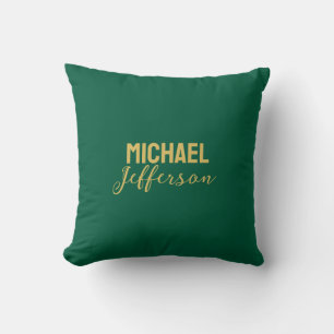 Coussin Couleur verte dorée élégante moderne minimaliste n
