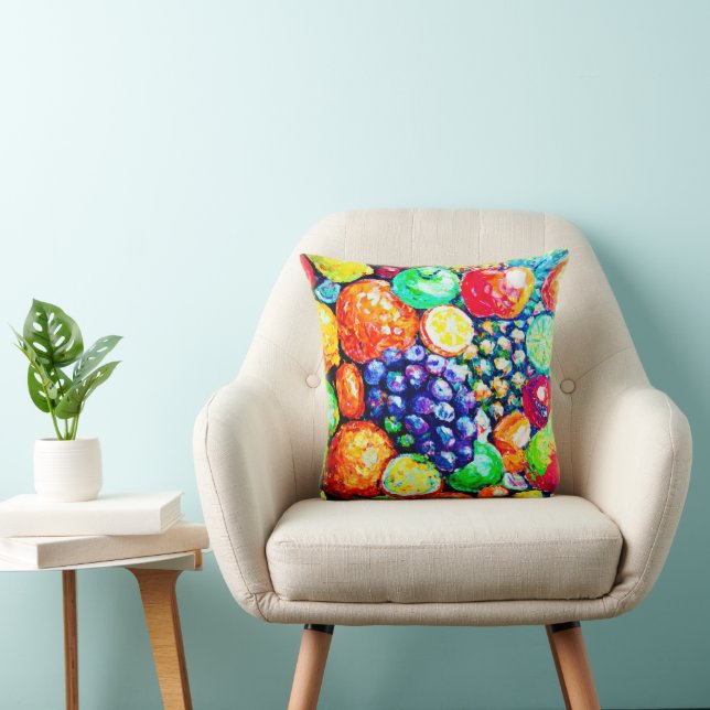 Coussin Couleur vibrante des fruits. Commandez dès mainten (Chaise)