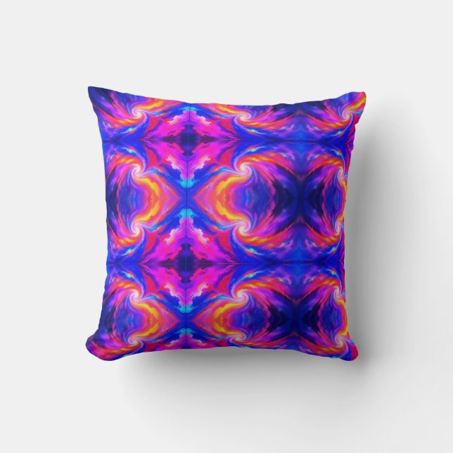 Coussin Couleurs abstraites + Design sur un canapé-lit  (Recto)