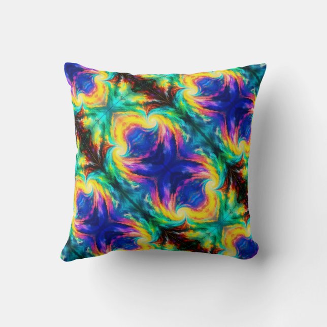 Coussin Couleurs abstraites + Design sur un canapé-lit  (Verso)