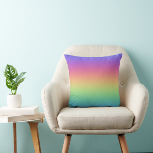 Coussin Couleurs arc-en-ciel dégradées