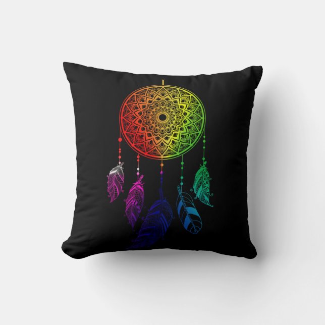 Coussin Couleurs arc-en-ciel Dream Catcher (Recto)
