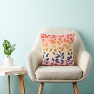Coussin Couleurs Arc-en-ciel Feuilles