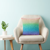 Coussin Couleurs arc-en-ciel Parties scintillant Étincelle (Chaise)
