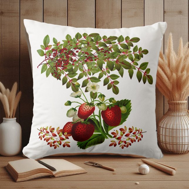 Coussin Couleurs Automne Berry Foliage Verdure (Fall Colors Autumn Berry Foliage Greenery Throw Pillow)