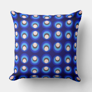 Coussin Couleurs bleues en cercles