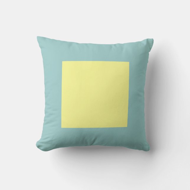 Coussin Couleurs carrés - Chalk Jaune sur bleu Lt Vert (Recto)
