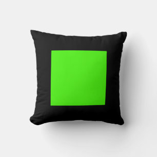 Coussin Couleurs carrés - Chartreuse sur noir