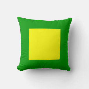 Coussin Couleurs carrés - Jaune et vert herbe