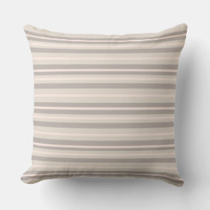 Coussin couleurs chaudes neutres rayées