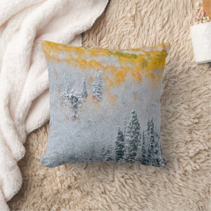 Coussin Couleurs d'automne des trembles   Montagnes Rocheu