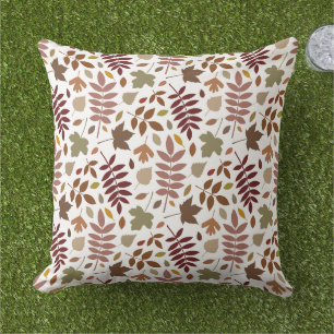 Coussin Couleurs d'automne du Motif rpt Feuille déchiré su