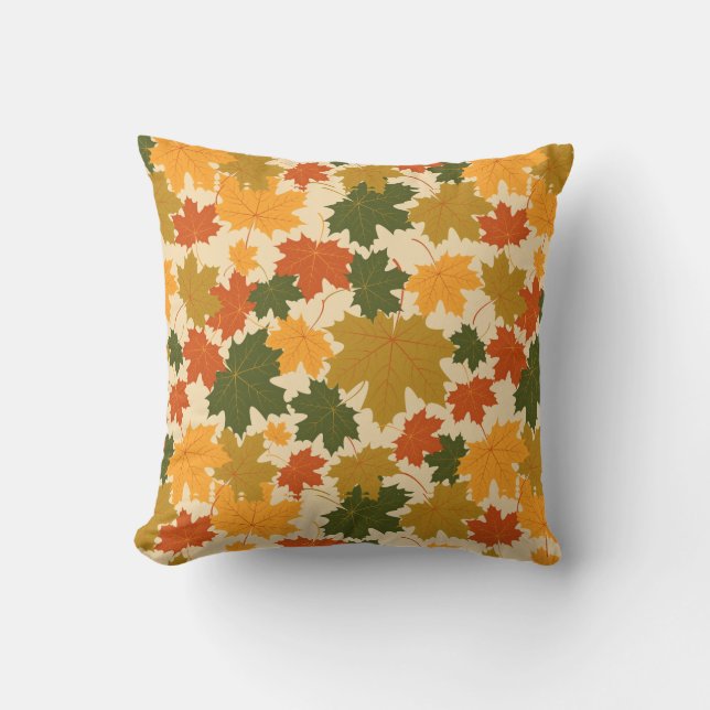 Coussin Couleurs d'automne Feuilles Jeu d'oreiller (Recto)