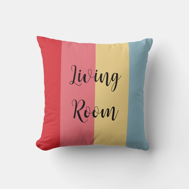 Coussin Couleurs de bonbons Frappes verticales (Recto)