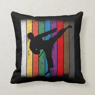 Coussin Couleurs de ceinture karaté Silhouette