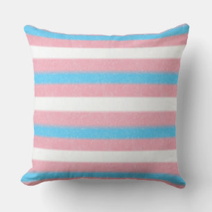 Coussin Couleurs de la bannière de fierté transgenre à bor