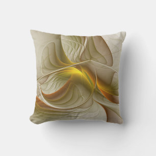 Coussin Couleurs de métaux précieux, art fractal abstrait