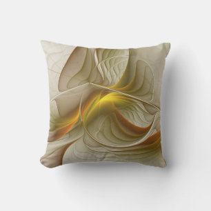 Coussin Couleurs de métaux précieux, art fractal abstrait