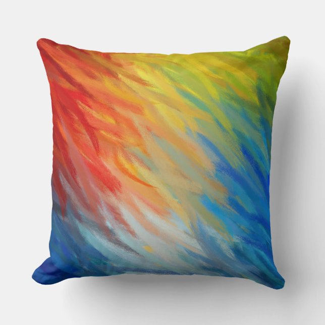 Coussin Couleurs de peinture Abstraites #73 (Recto)