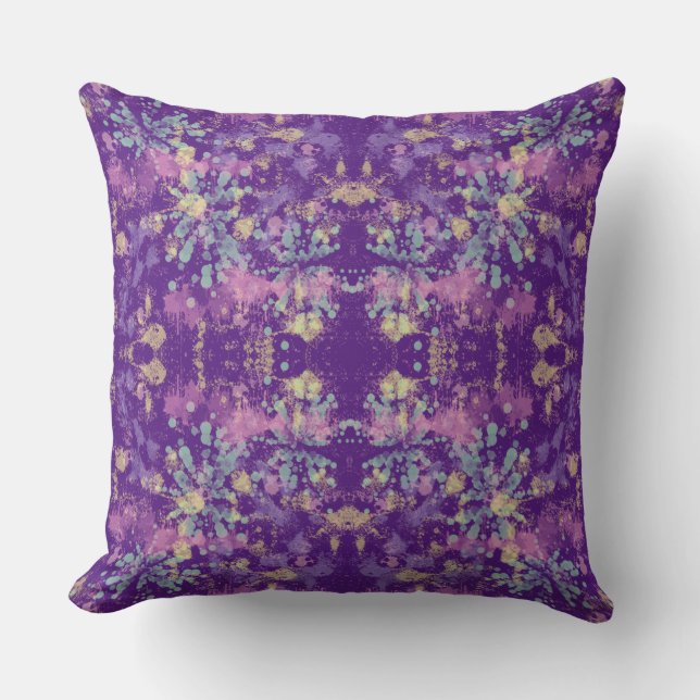 Coussin Couleurs de Printemps Abstraites (Recto)