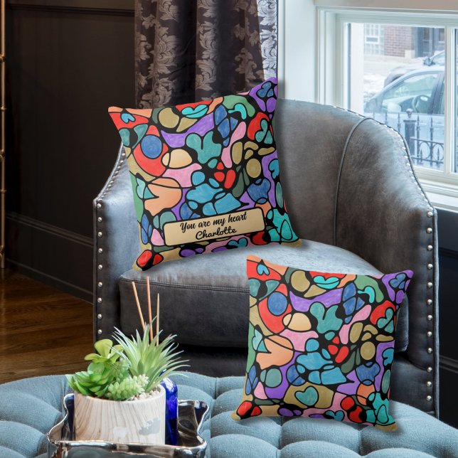 COUSSIN COULEURS D'EAU NUMÉRIQUE NEUROGRAPHIQUE (Créateur téléchargé)