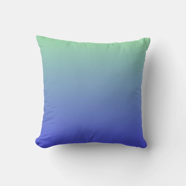Coussin Couleurs dégradées vertes et bleues (Recto)