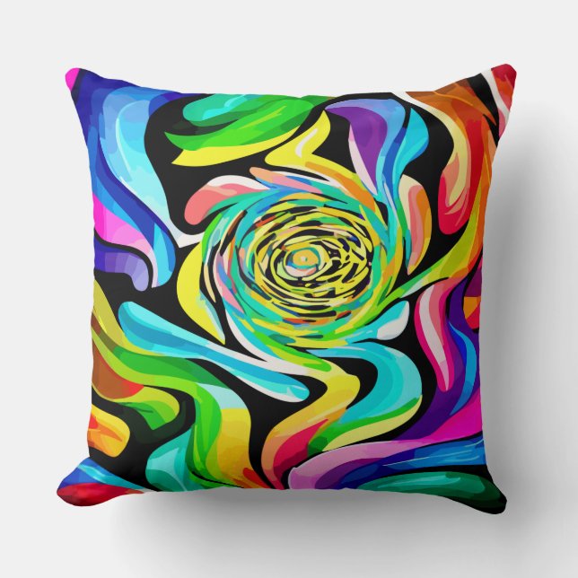 Coussin Couleurs des bourgeons de fleurs de près  (Recto)