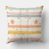 Coussin Couleurs Douces Aquarelle Fleurs Double Face (Verso)