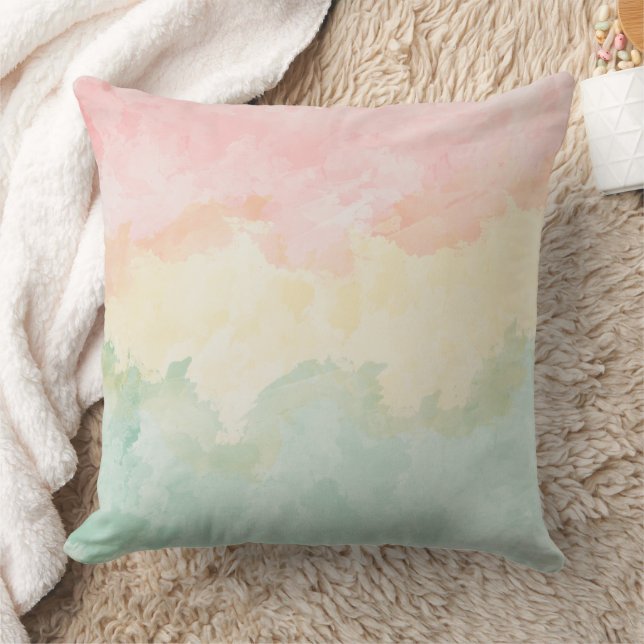 Coussin Couleurs Douces Pastel Aquarelle (Couverture)