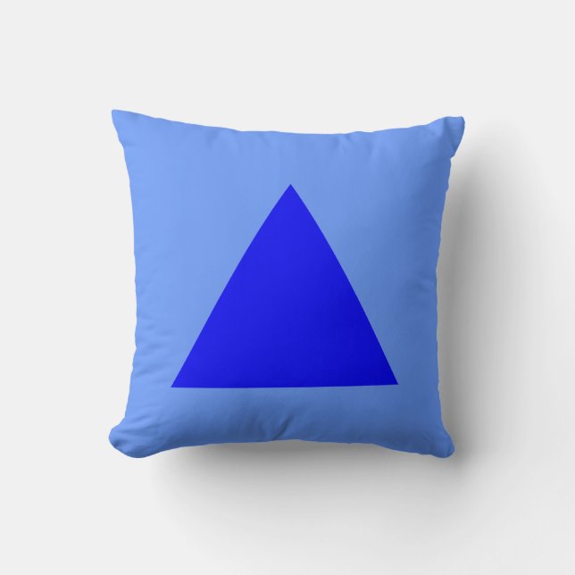 Coussin Couleurs du triangle - Couleurs du bleu (Recto)