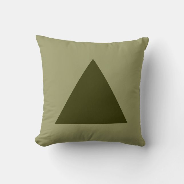 Coussin Couleurs du triangle - Dk Olive sur Khaki (Recto)