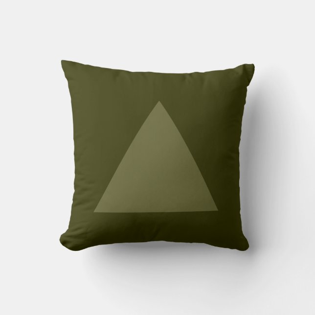 Coussin Couleurs du triangle - Olive Dp sur Olive Dk (Recto)