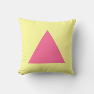 Coussin Couleurs du triangle - Rose profond avec Chalk Jau