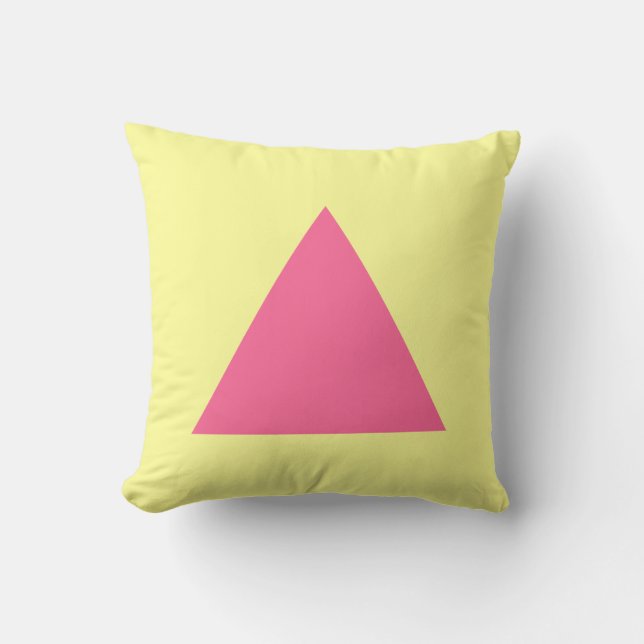Coussin Couleurs du triangle - Rose profond avec Chalk Jau (Recto)
