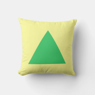 Coussin Couleurs du triangle - Vert clair et Jaune clair
