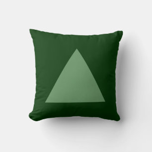 Coussin Couleurs du triangle - Vert de l'Armée sur Vert Dk