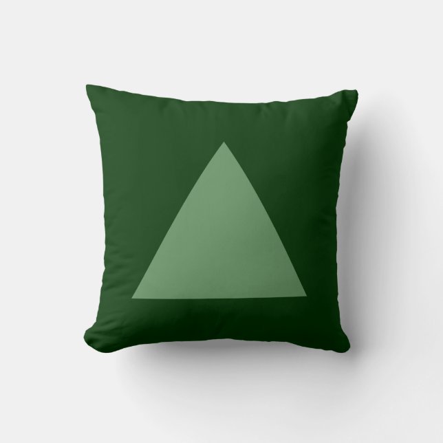 Coussin Couleurs du triangle - Vert de l'Armée sur Vert Dk (Recto)