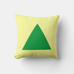 Coussin Couleurs du triangle - Vert laiton et Jaune clair