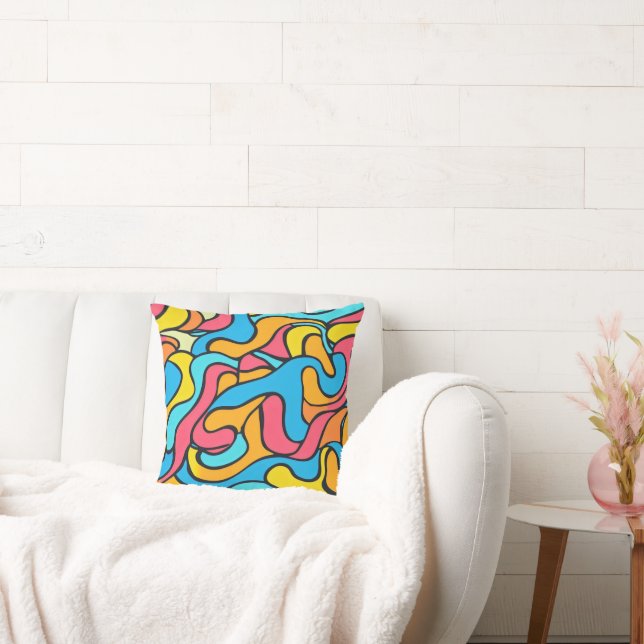 Coussin Couleurs funky Abstrait (Canapé)