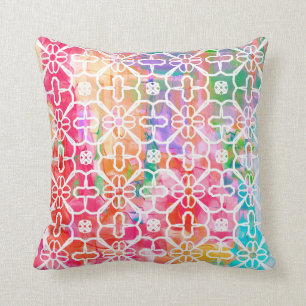 Coussin Couleurs lumineuses avec recouvrement d'impression