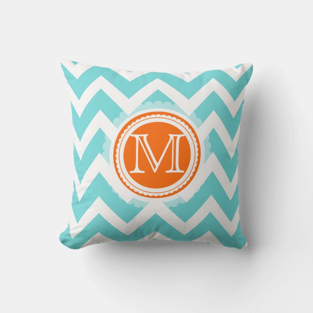 Coussin Couleurs motif/do-it-yourself de chevron monogramm (Recto)