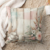 Coussin Couleurs Pastel Douces Shabby Chic Double Face (Couverture)