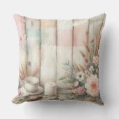 Coussin Couleurs Pastel Douces Shabby Chic Double Face (Recto)