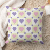 Coussin Couleurs pastel. Motif en forme de coeur. (Couverture)