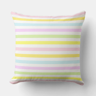 Coussin Couleurs pastel multicolores sur blanc